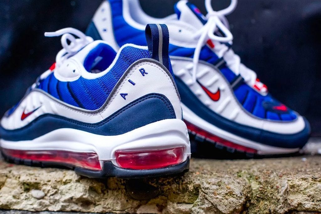 Air max 98 blanche et clearance bleu