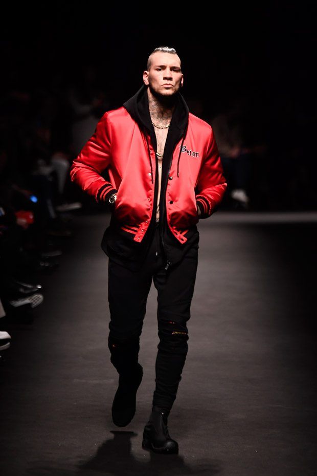 Marcelo Burlon County Of Milan Nba Bomber Jacket In Red