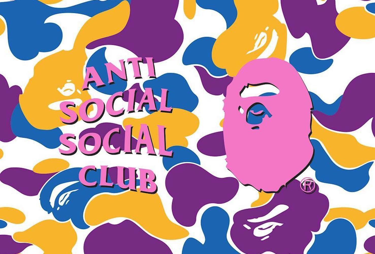 【超歓迎得価】BAPE X ASSC ANTI SOCIAL SOCIAL CLUB パーカー