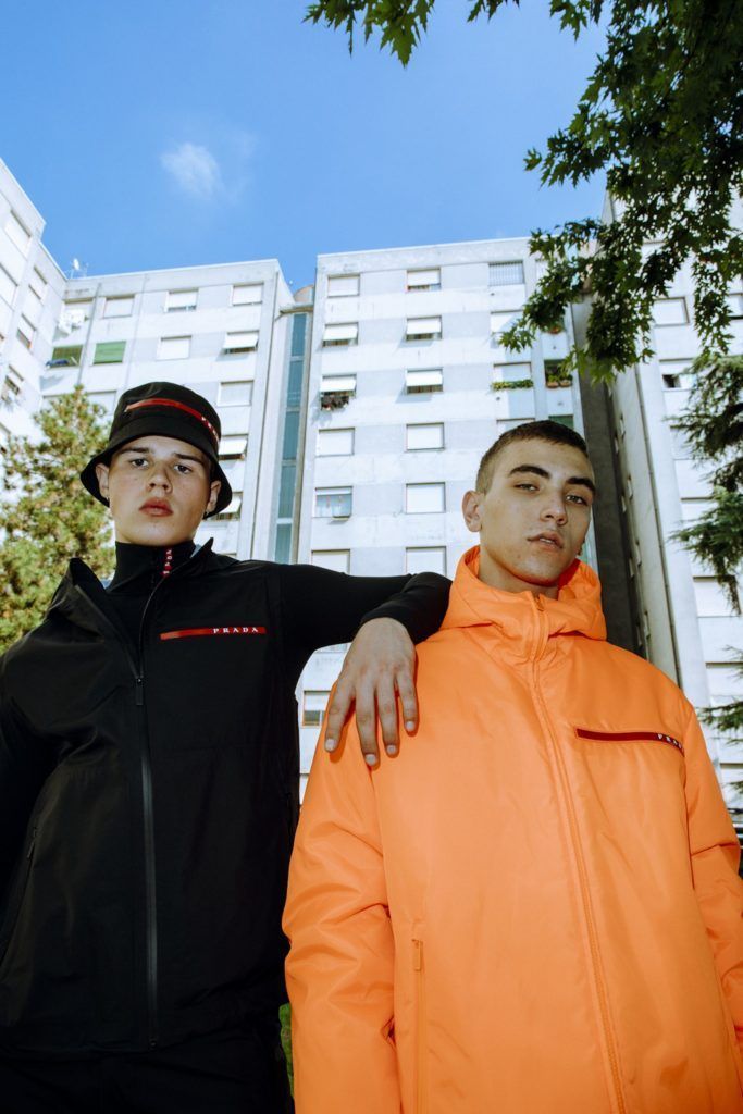 prada linea rossa jacket orange