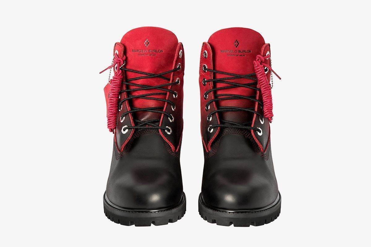 blood red timberland boots