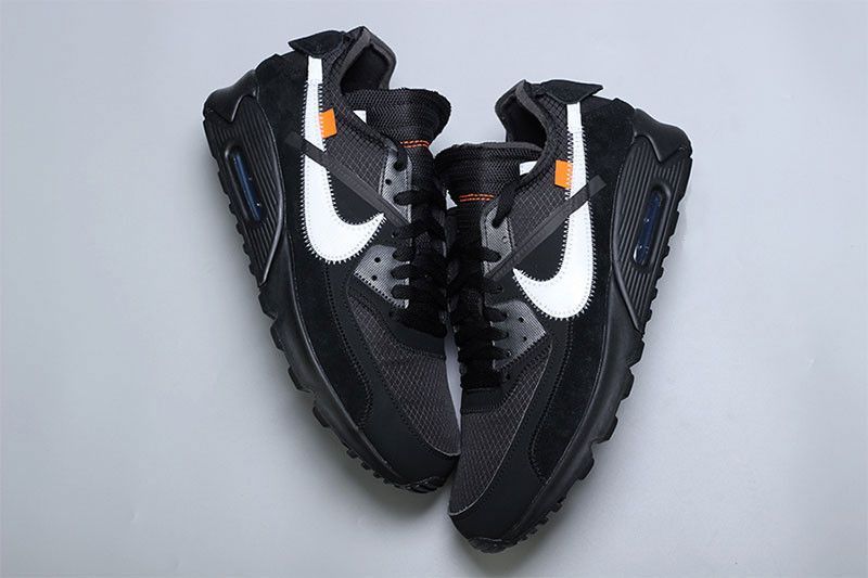 air max 90 black black white