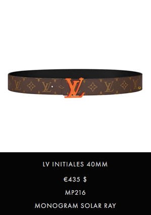 Louis Vuitton 40MM Powder White Louis Vuitton Virgil Abloh Belt