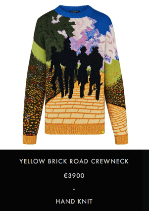 louis vuitton yellow brick road sweater