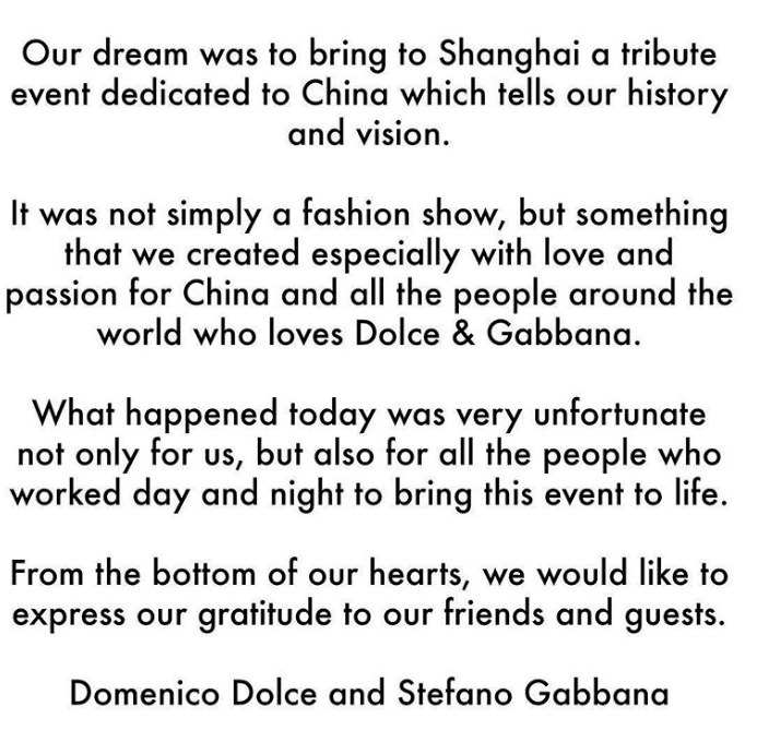 DOLCE & GABBANA provoke controversy with #DGLOVESCHINA - HIGHXTAR.
