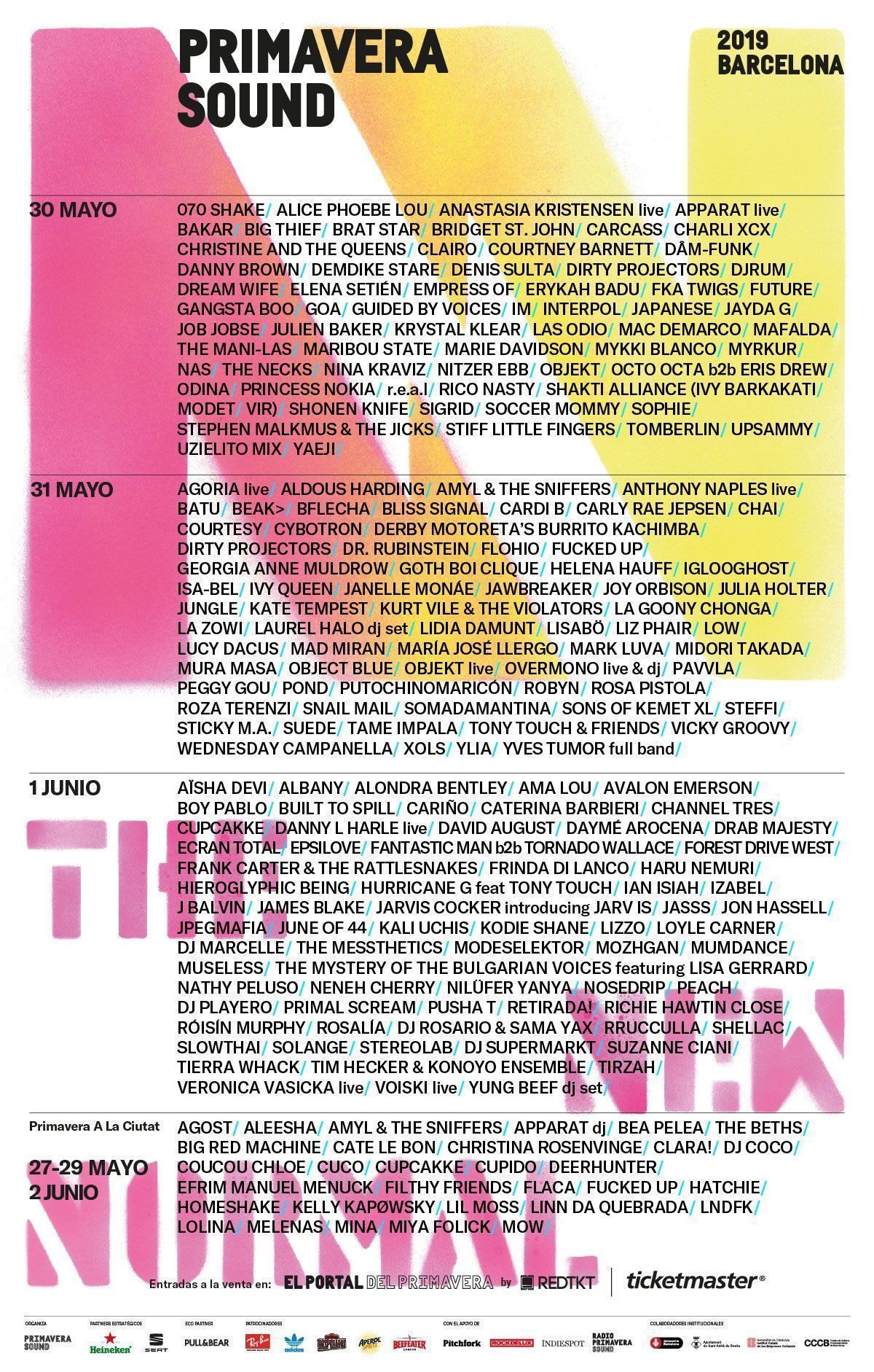 The Revolutionary Line Up Of Primavera Sound 2019 Highxtar