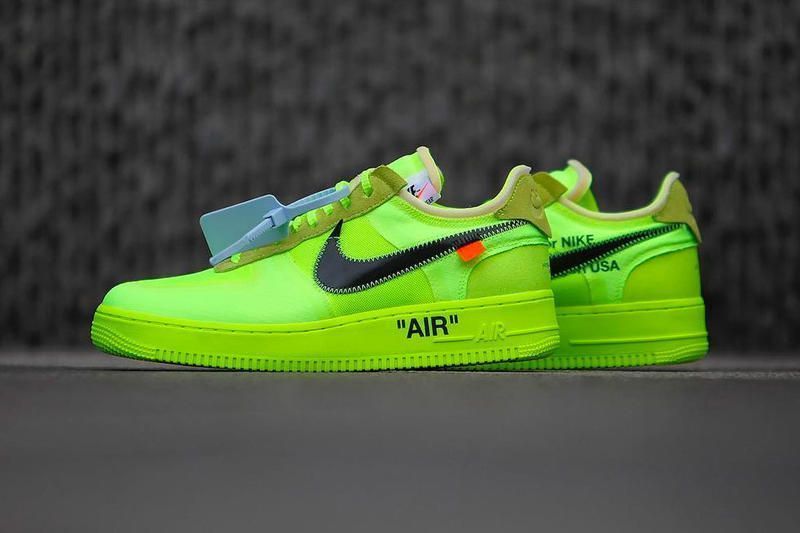 white x nike air force 1 black & volt