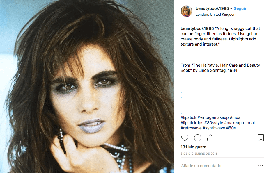 La cuenta de Instagram que revive maquillajes y peinados de revistas de los  80 - HIGHXTAR.