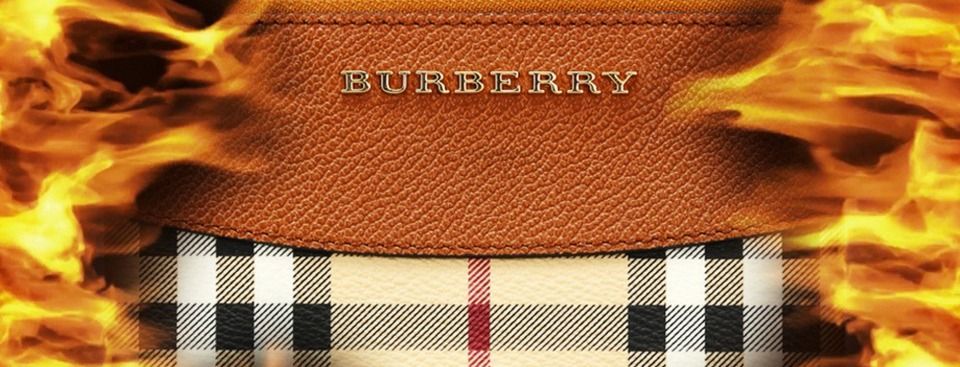 Burberry store burn clothes