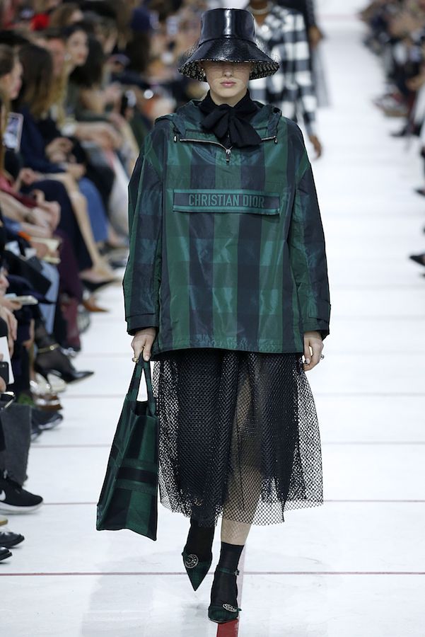 dior plaid rain jacket