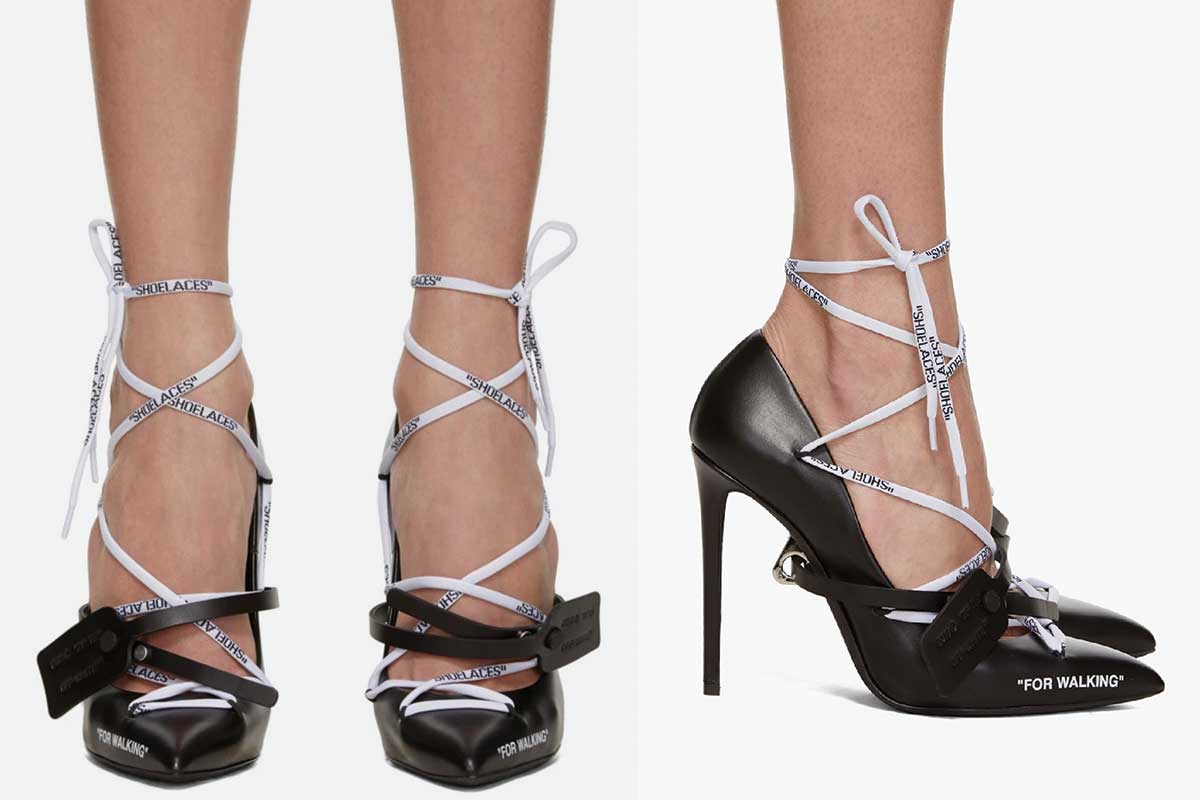 off white for walking heels