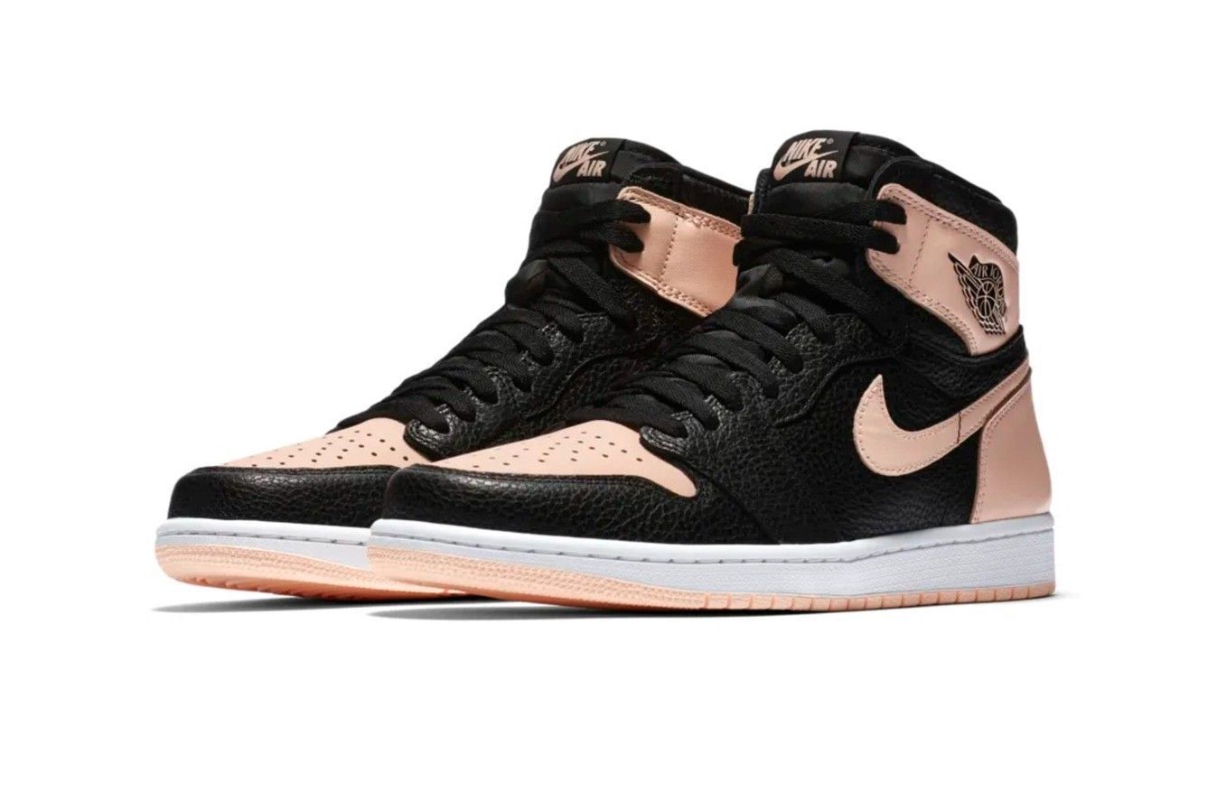 Jordan negro best sale con rosa