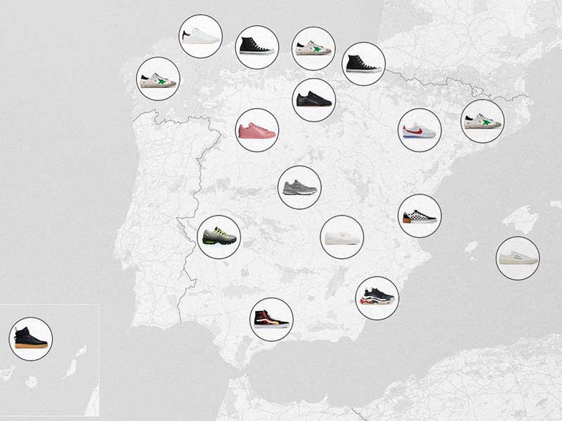 The most searched sneakers in Spain