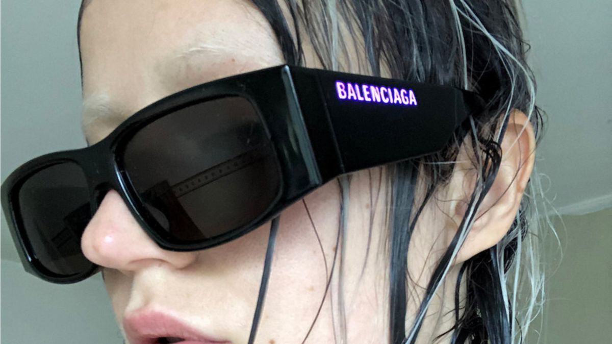 balenciaga glasses light up