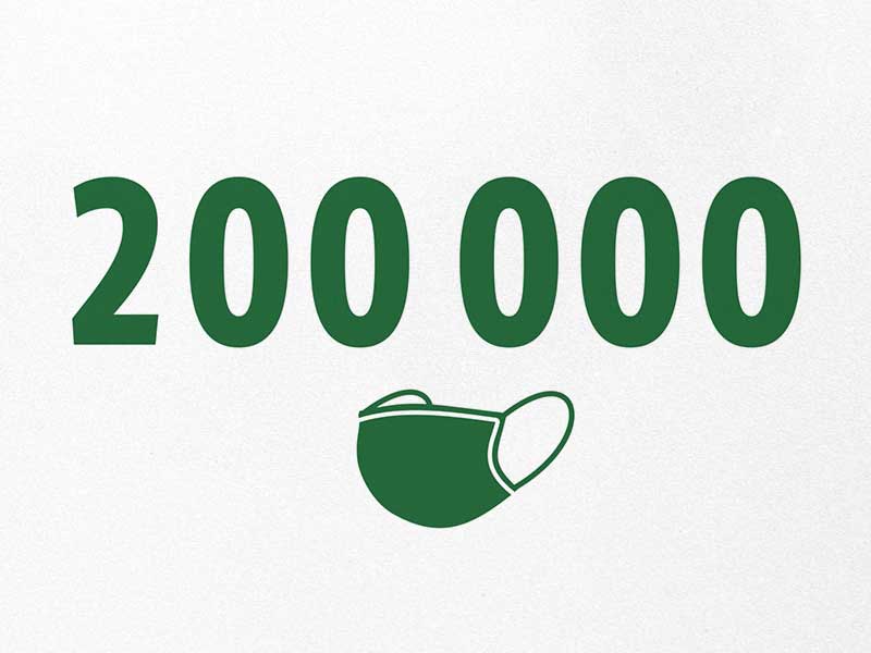 Lacoste reaches 200,000 masks