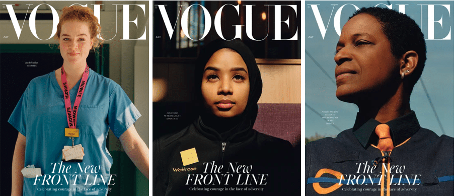 Tribute to frontline workers on the cover of VOGUE UK | HIGHXTAR.