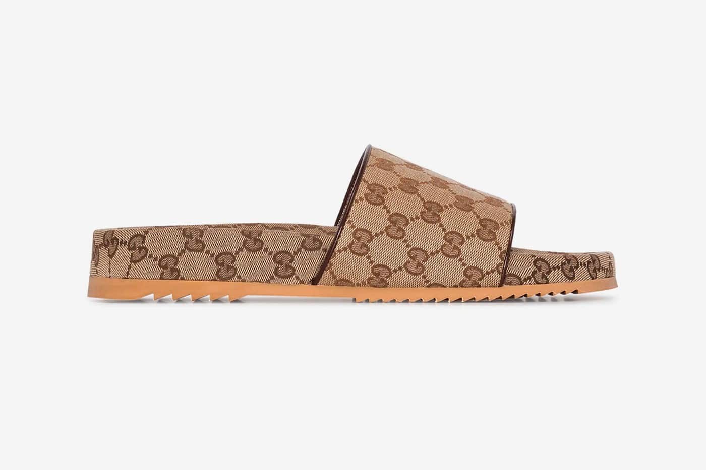 Gucci Brown GG Supreme Sandals