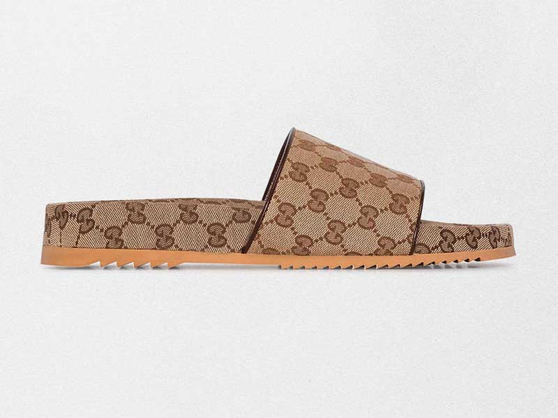 Gucci Brown GG Supreme Sandals