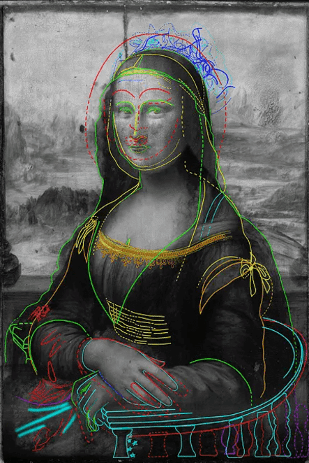 hidden pictures in the mona lisa