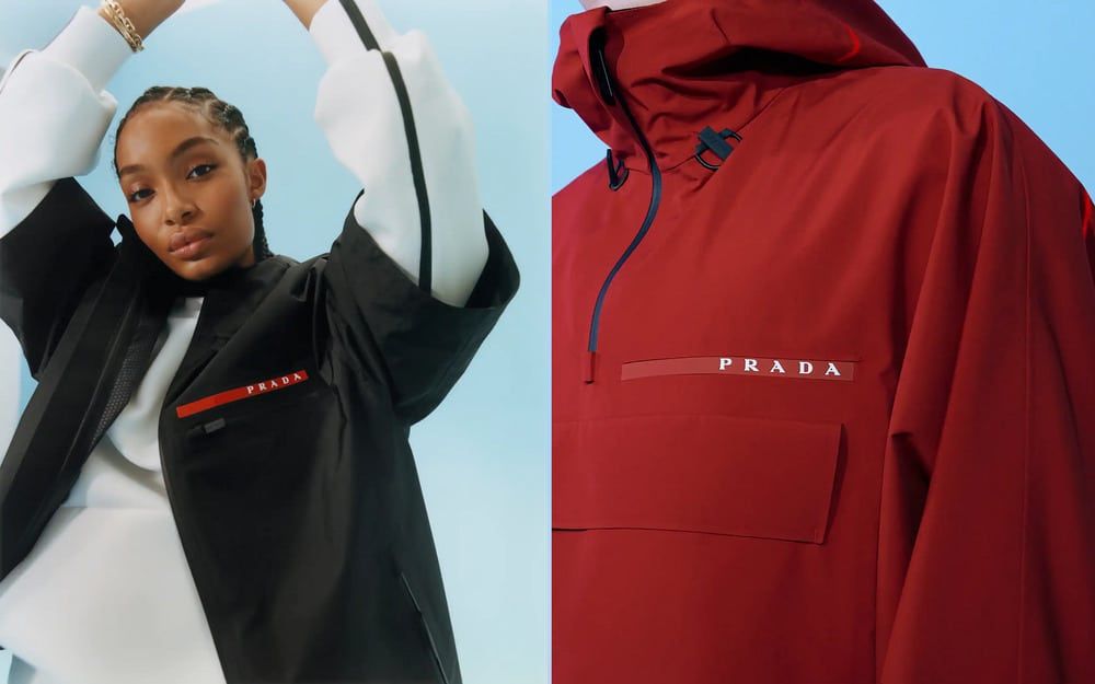 Prada presents its collection Linea Rossa with sustainable fabric