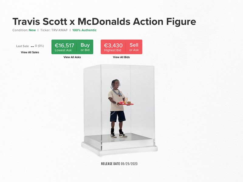 Un muñeco de Travis Scott de plástico por más de 15.000€