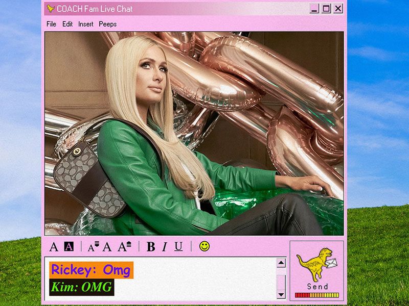 Paris Hilton stars in the Y2K Coach campaign