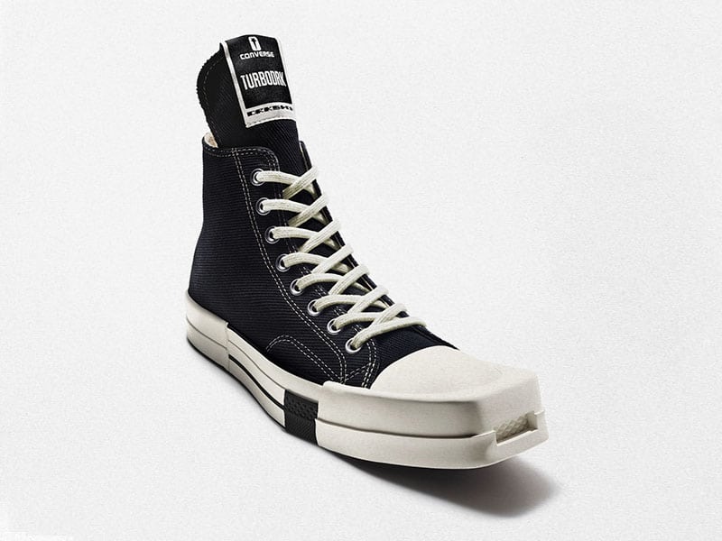 The Converse x DRKSHDW unveiled at Rick Owens Fall21
