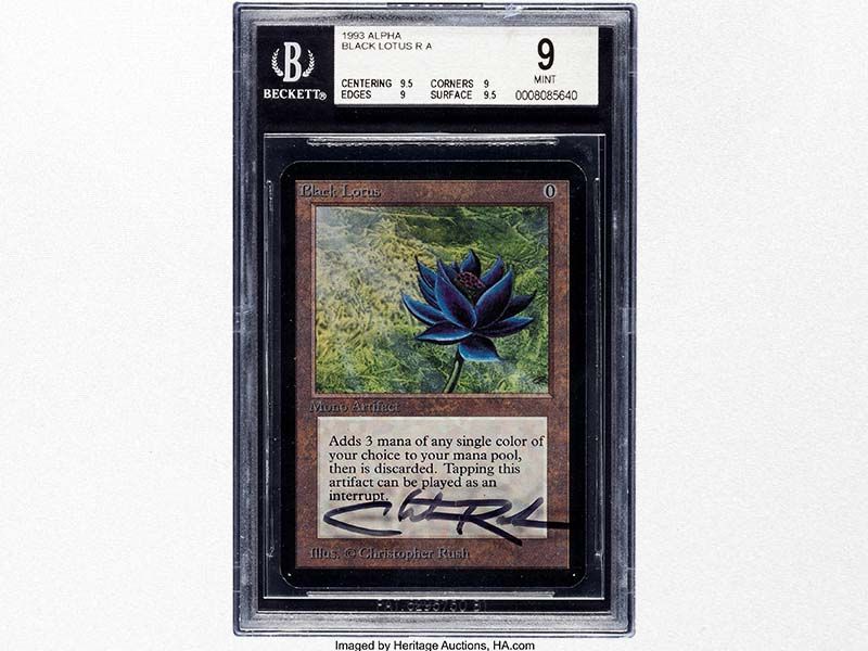 En ebay: Tarjeta PSA 10 MTG Alpha Black Lotus firmada