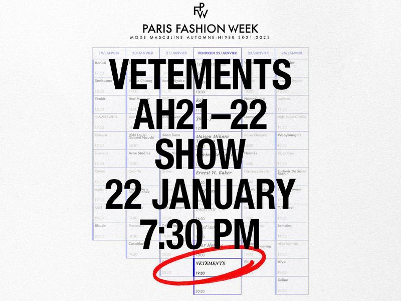 Vetements’ return to the official PFW calendar