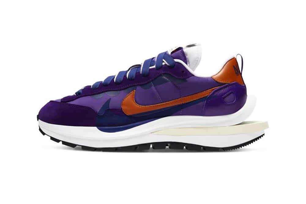 Característica almacenamiento Cruel Nike x Sacai y las VaporWaffle en 'Dark Iris' - HIGHXTAR.