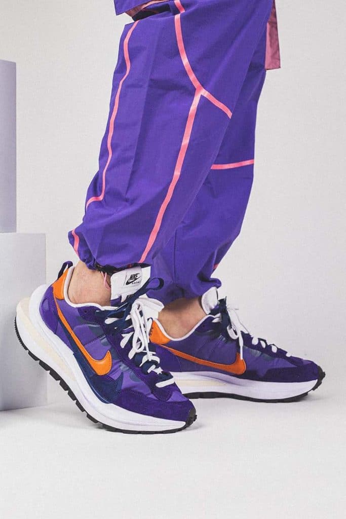Nike sacai vapor waffle purple x Sacai and the VaporWaffle in 'Dark Iris' - HIGHXTAR.