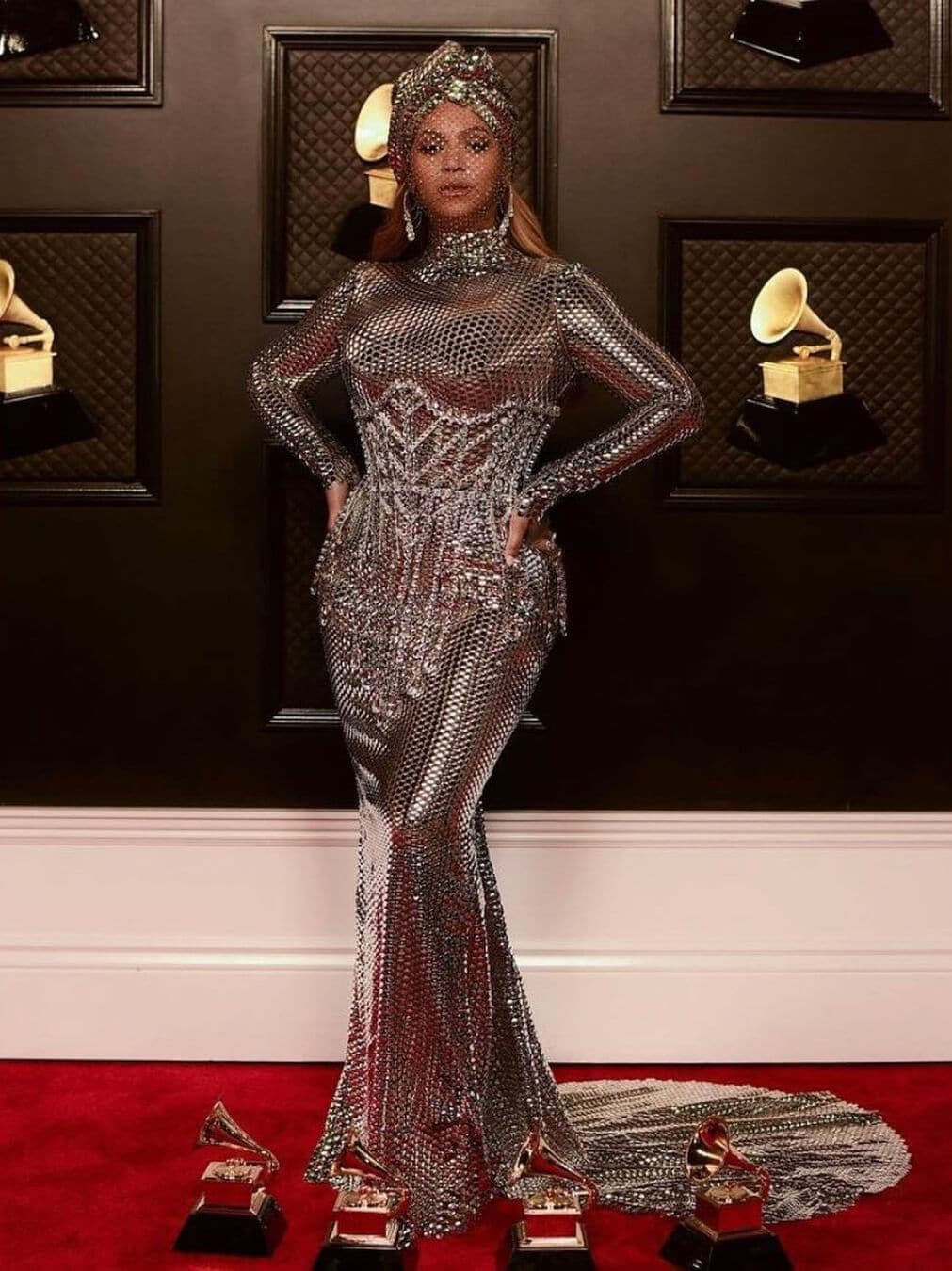 beyonce 2022 grammys red carpet