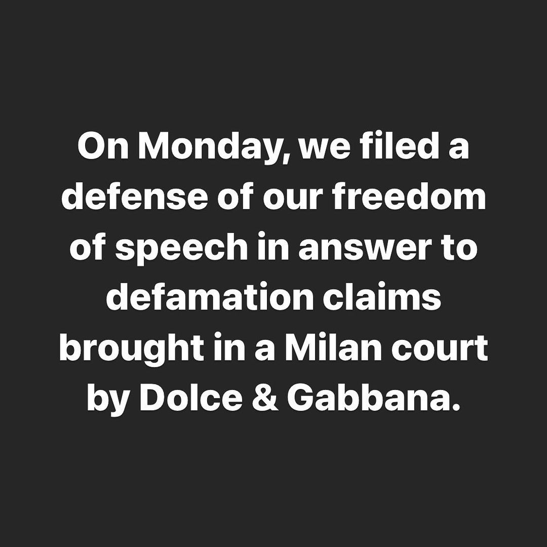 Diet Prada responds to Dolce & Gabbana's defamation lawsuit - HIGHXTAR.