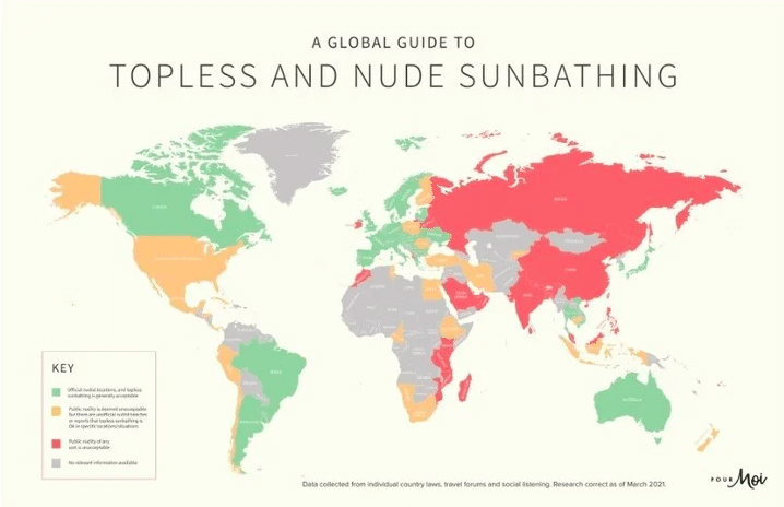 mapa playas nudistas