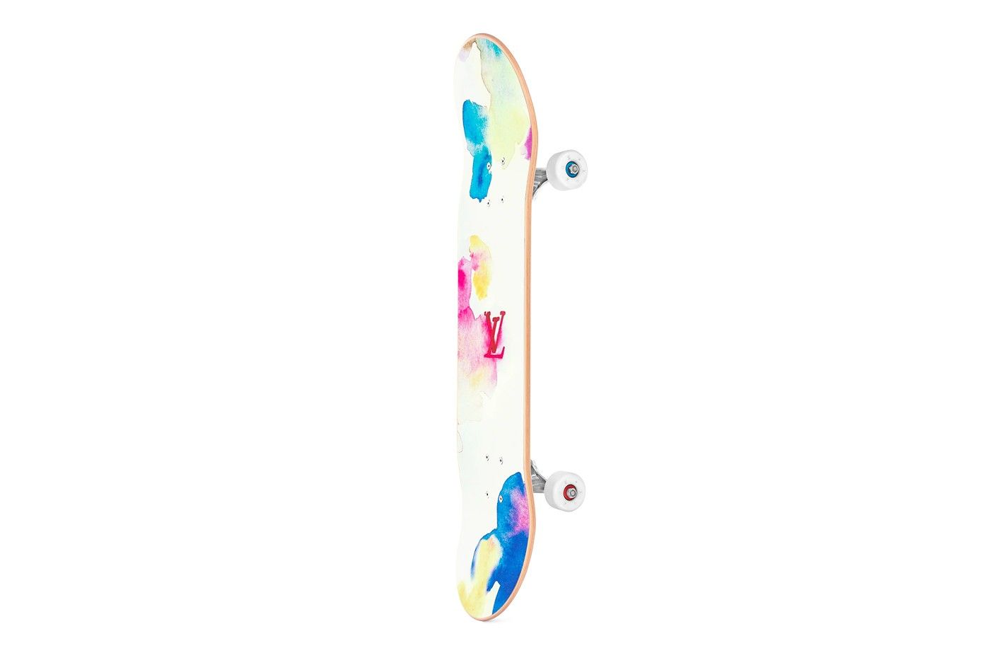 Louis Vuitton Virgil Abloh White Monogram Watercolor Skateboard