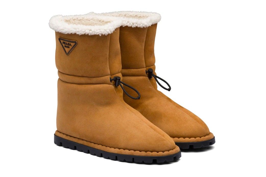 Quilted Nylon Snow Boots in White - Prada