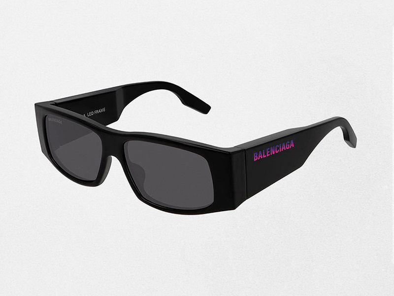 These are the first sunglasses with LED lights by Balenciaga