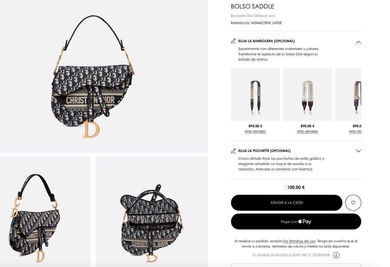 Dior website 2025 with prices