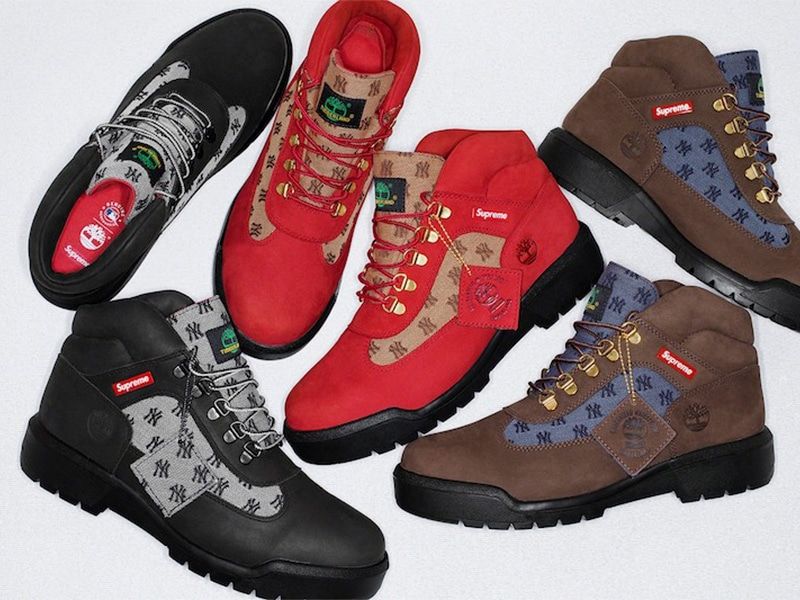 Supreme redesigns the Field boot together with Timberland and MLB