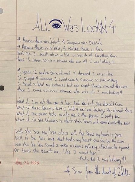Tupac S Handwritten Love Poem Sells For Over 80 000