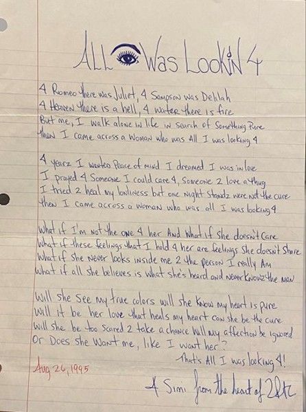 Tupac's handwritten love poem sells for over €80,000