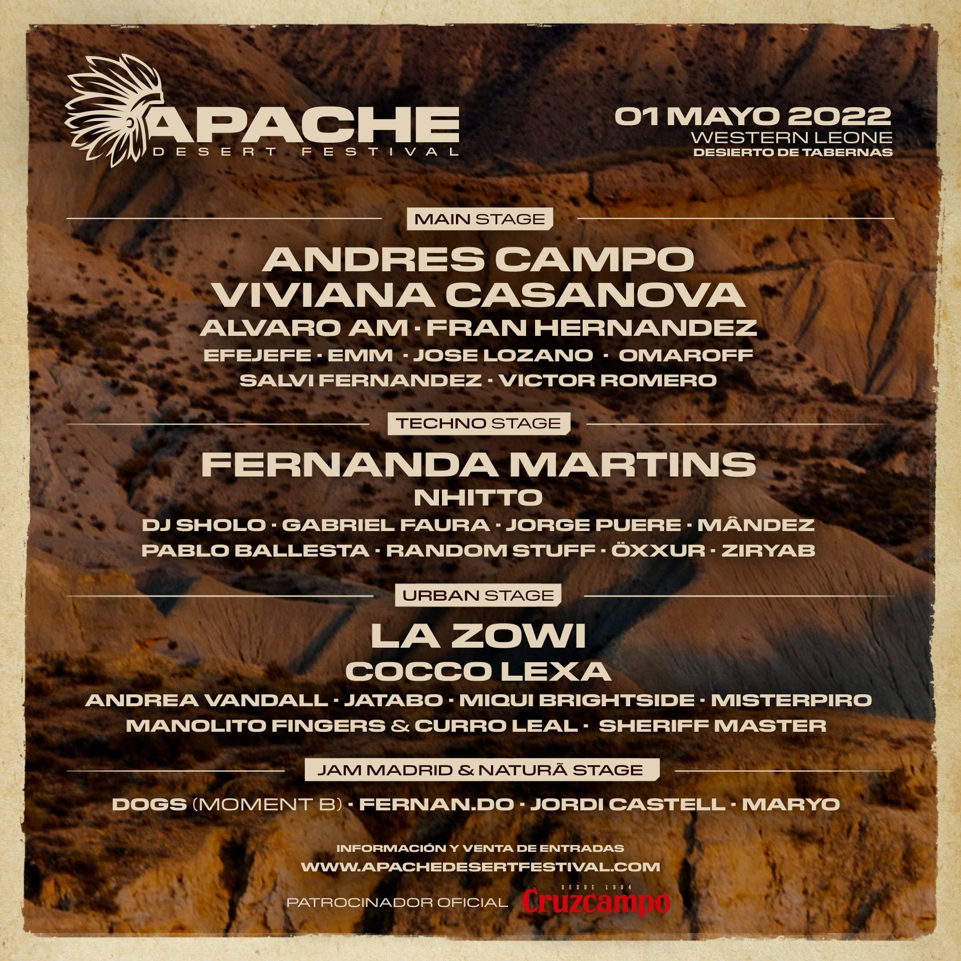 The Apache Desert Festival will invade the desert of Tabernas on May 1st