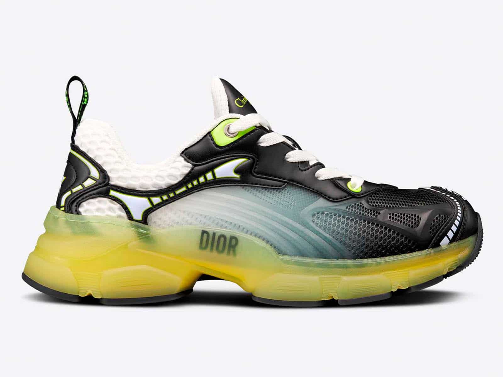 La sneaker «Vibe» de Dior regresa en amarillo neón degradado
