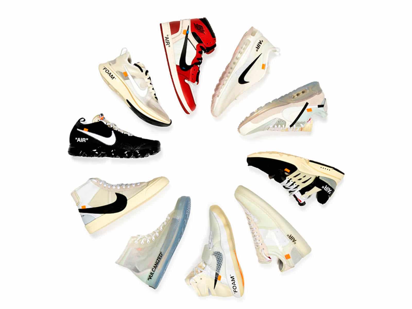 La colección «The Ten» de Off-White™ x Nike sale a subasta