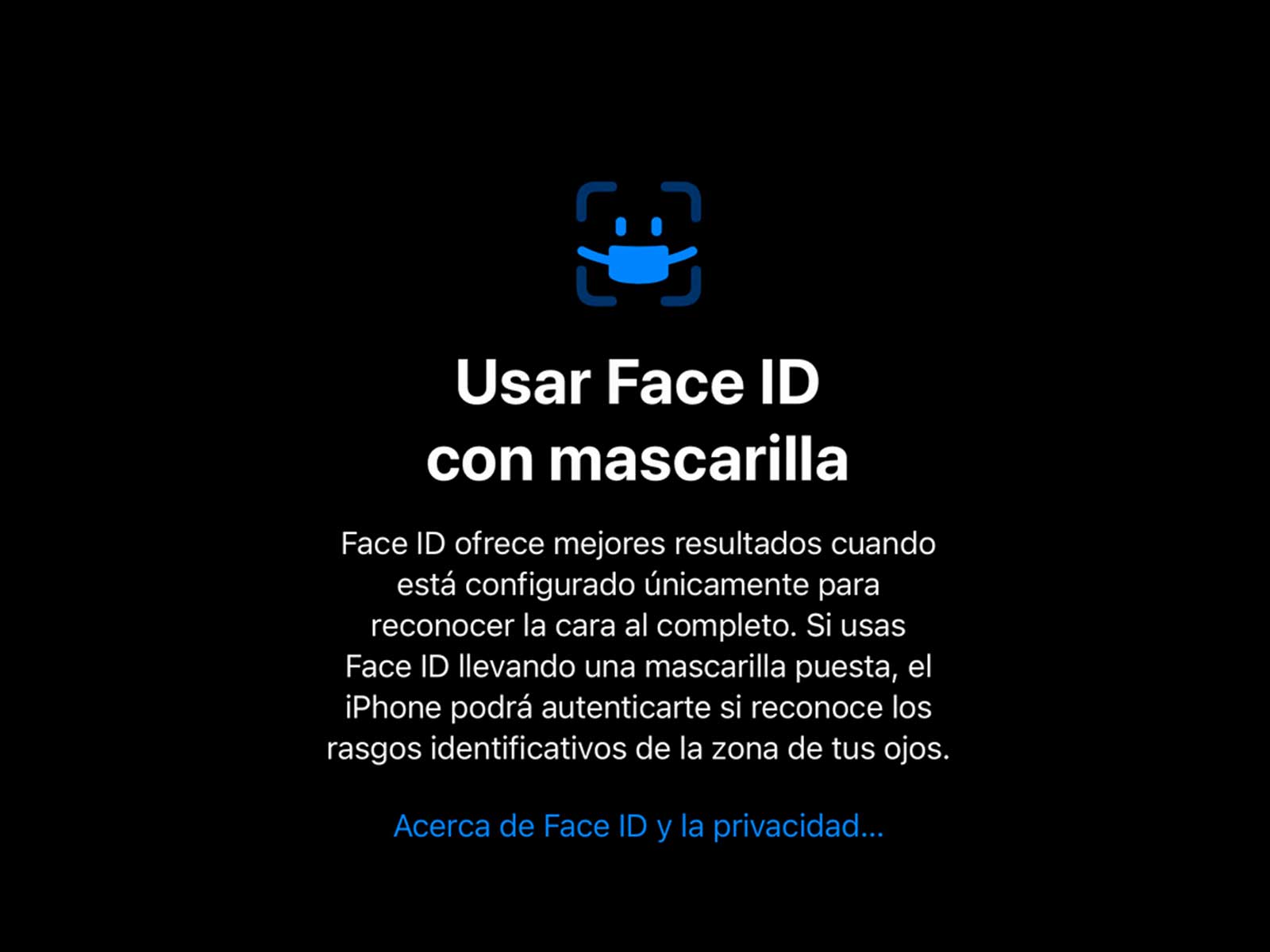 Desbloquea el iPhone con la mascarilla: así se configura