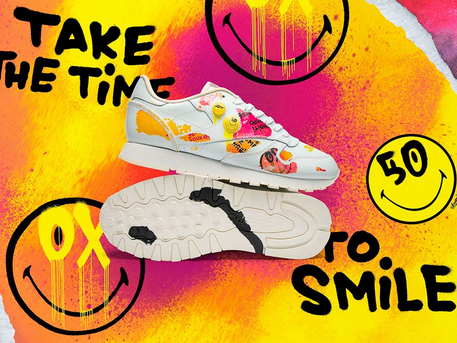 Smiley celebrates its 50th anniversary together with Reebok