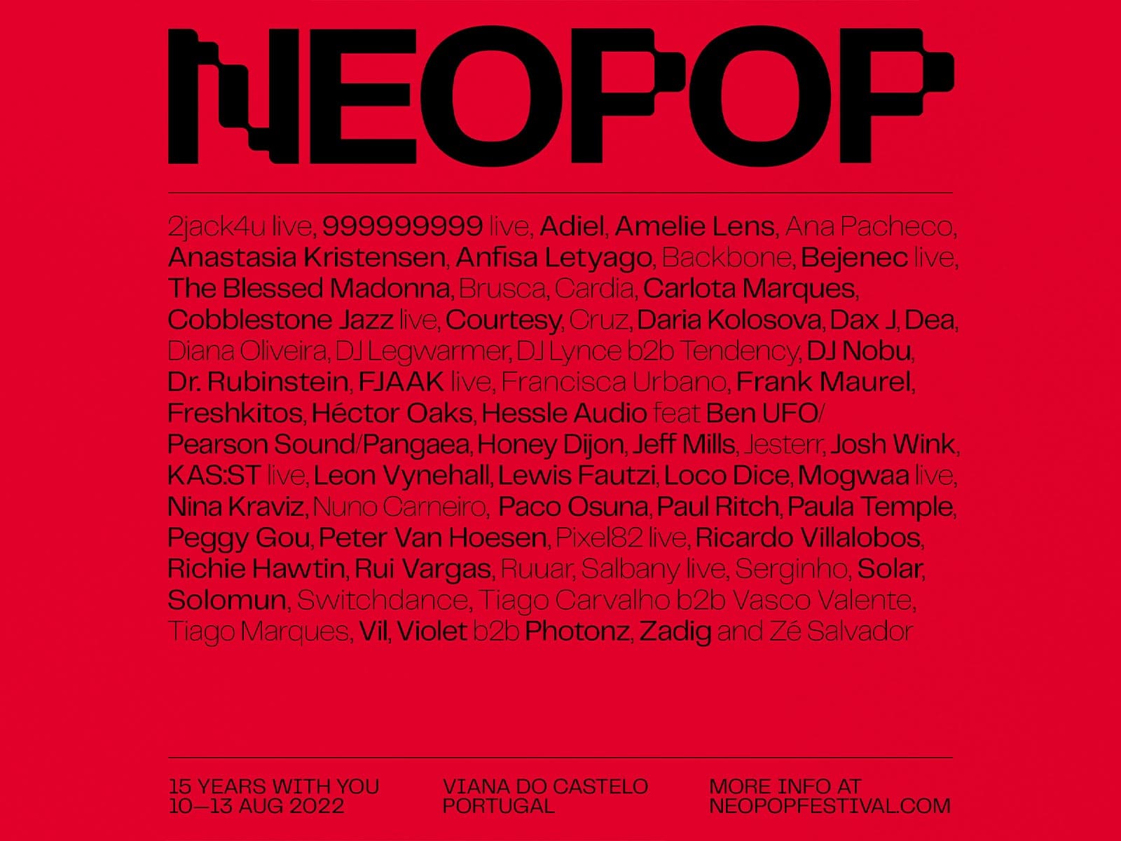 NEOPOP Festival vuelve para celebrar su 15ª edición