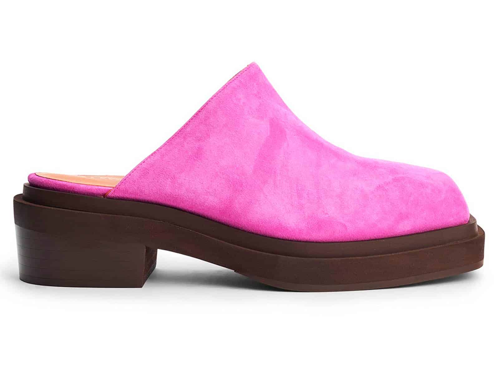 Zoe Clog by Eckhaus Latta comes in pink version