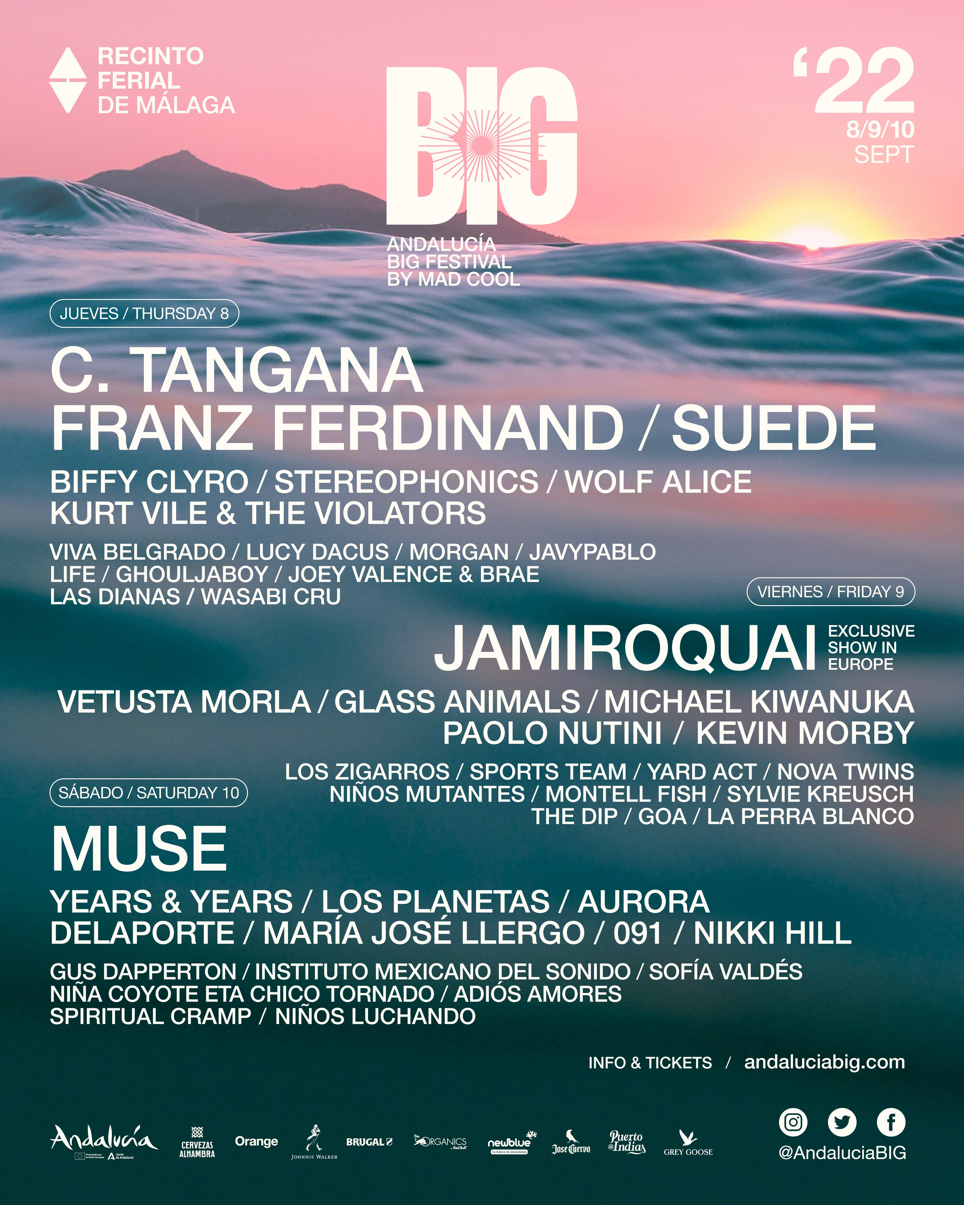 Andalucía Big Festival confirms C. Tangana, Franz Ferdinand and Suede -  HIGHXTAR.