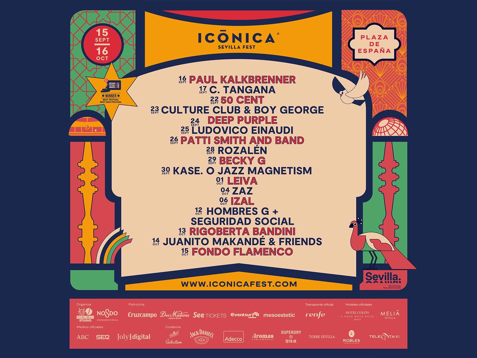 ICÓNICA Sevilla Fest actualiza su cartel con nuevas incorporaciones